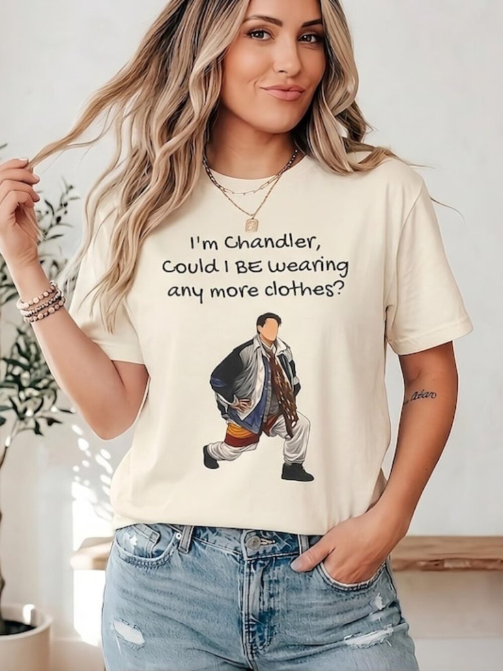 Joey Friends TV Show Shirt, I'm Chandler Could I BE Wearing Any More Clothes